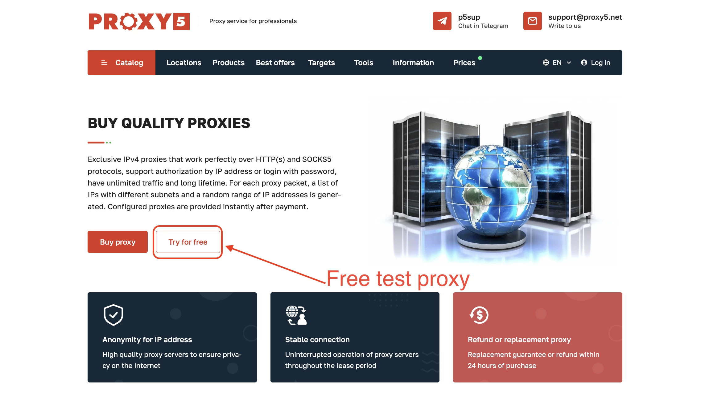 Trial Proxy5 Gratis